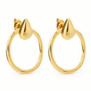 Brinco Dourado de Gota com Argola