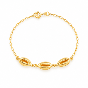 Pulseira Dourada de Búzios