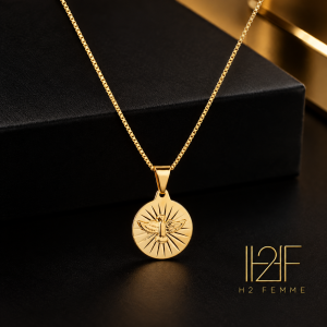 Colar Dourado Religioso Medalha Espirito Santo