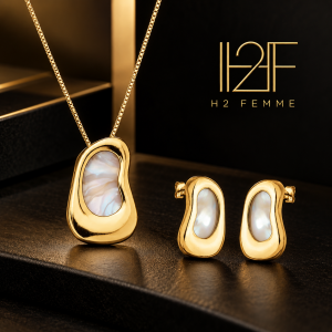 Conjunto Dourado Orgânico Madrepérola