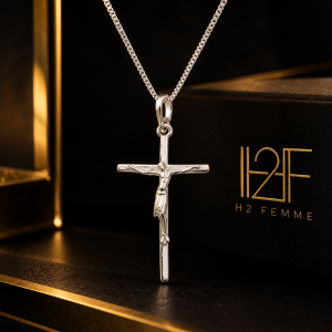 Colar Masculino 70cm Crucifixo em Prata 925