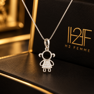 Colar Menina com Zircônia em Prata 925