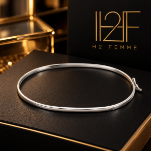 Pulseira Bracelete Oval em Prata 925